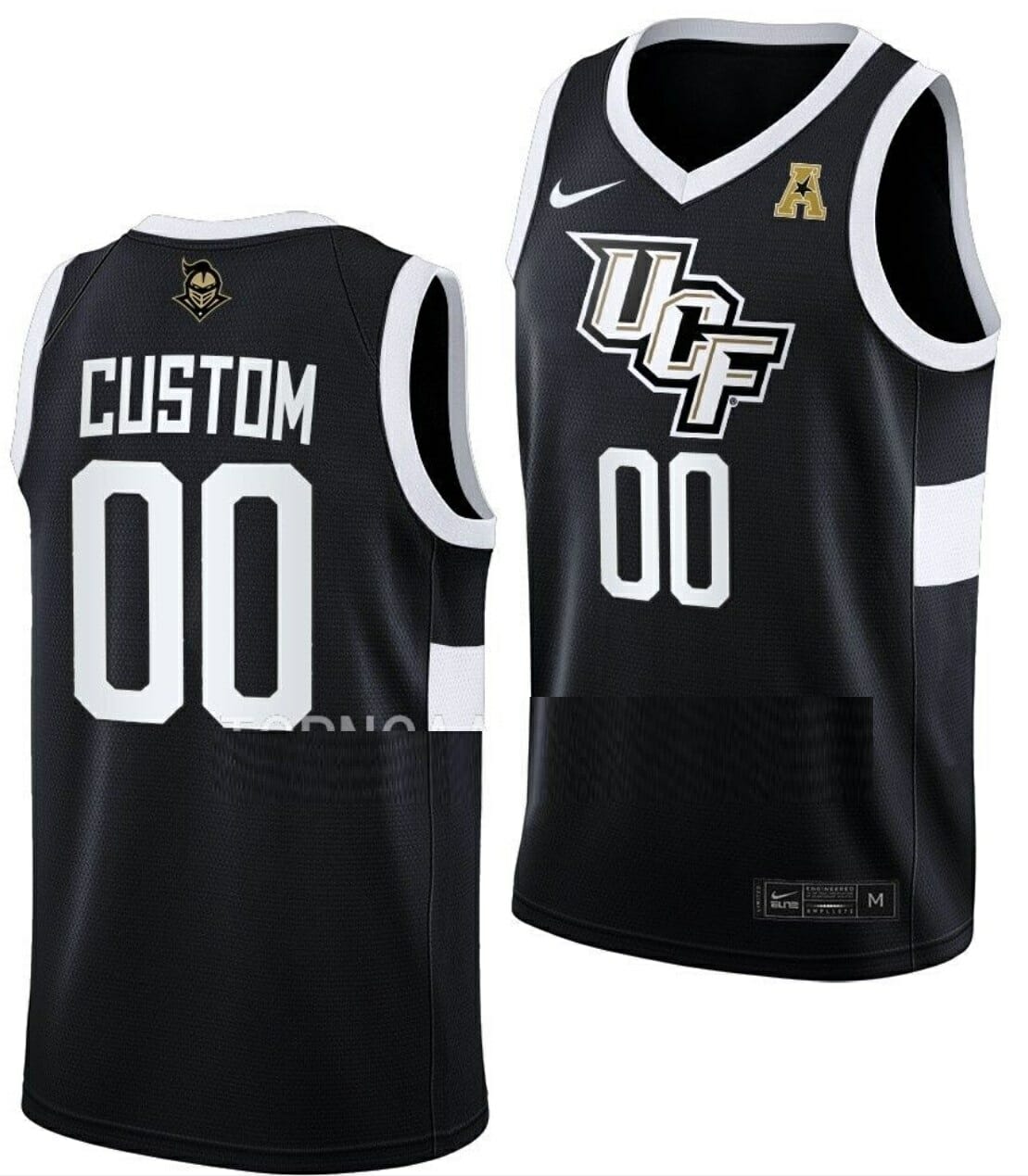 Custom UCF Knights Jersey Name And Number College Basketball Away Black
