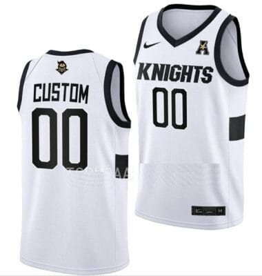 Custom UCF Knights Jersey Name And Number College Basketball White Home