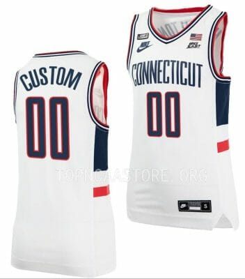 Custom UConn Huskies Jersey Name And Number College Basketball Alumni White