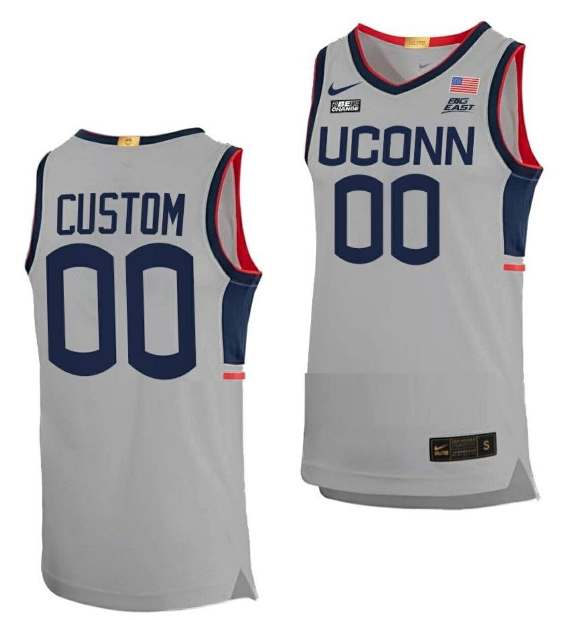 Custom UConn Huskies Jersey College Basketball Limited Gray
