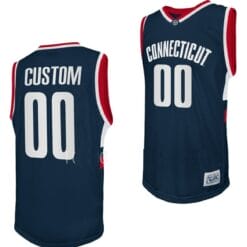 Custom UConn Huskies Jersey Name And Number College Basketball Navy Retro