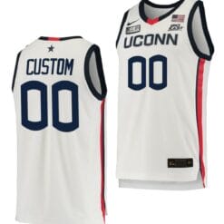 Custom UConn Huskies Jersey Name And Number College Basketball Replica White
