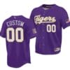 Custom LSU Tigers Jersey 2023 College World Series Champions Name and Number NCAA Baseball Purple