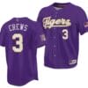 Dylan Crews Jersey 2023 College World Series Champions LSU Tigers NCAA Baseball Purple #3