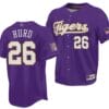 Thatcher Hurd Jersey 2023 College World Series Champions LSU Tigers NCAA Baseball Purple #26
