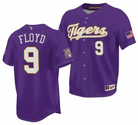 Ty Floyd Jersey 2023 College World Series Champions LSU Tigers NCAA Baseball Purple #9