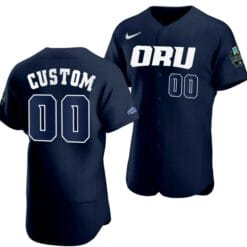 Custom ORU Golden Eagles Jersey 2023 College World Series Name and Number NCAA Baseball Navy #00
