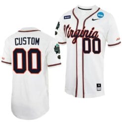 Custom Virginia Cavaliers Jersey 2023 College World Series Name and Number NCAA Baseball White #00