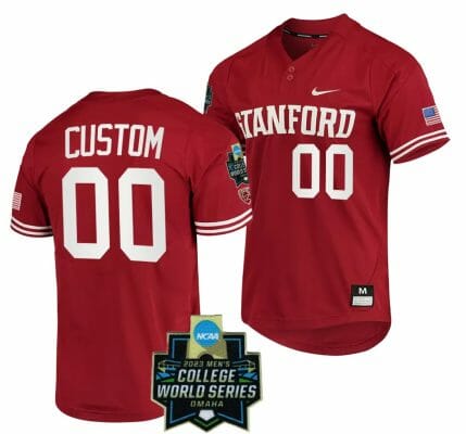 Custom Stanford Cardinal Jersey 2023 NCAA Baseball College World Series Name and Number OMAHA 8 Red #00