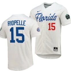 BT Riopelle Jersey Florida Gators 2023 College World Series White #15 Replica NCAA Baseball