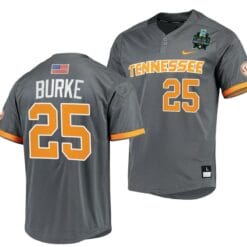 Blake Burke Jersey Tennessee Volunteers #25 Gray 2023 NCAA Baseball College World Series