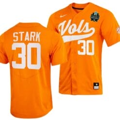 Cal Stark Jersey Tennessee Volunteers #30 Orange 2023 NCAA Baseball College World Series