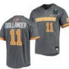 Chase Dollander Jersey Tennessee Volunteers #11 Gray 2023 NCAA Baseball College World Series
