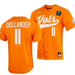 Chase Dollander Jersey Tennessee Volunteers #11 Orange 2023 NCAA Baseball College World Series
