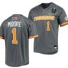 Christian Moore Jersey Tennessee Volunteers #1 Gray 2023 NCAA Baseball College World Series