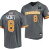 Christian Scott Jersey Tennessee Volunteers #8 Gray 2023 NCAA Baseball College World Series