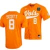 Christian Scott Jersey Tennessee Volunteers #8 Orange 2023 NCAA Baseball College World Series