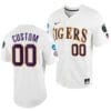 Custom LSU Tigers Jersey Name and Number White 2023 College World Series NCAA Baseball