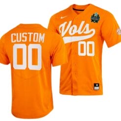 Custom Tennessee Volunteers Jersey Name and Number 2023 NCAA Baseball College World Series Orange