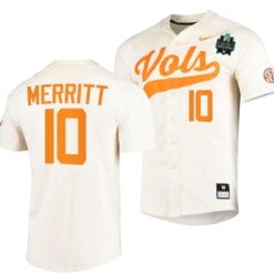 Griffin Merritt Jersey Tennessee Volunteers #10 Natural 2023 NCAA Baseball College World Series