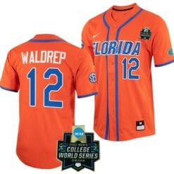 Hurston Waldrep Jersey Florida Gators #12 Orange NCAA 2023 College World Series Baseball