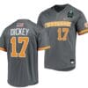 Jared Dickey Jersey Tennessee Volunteers #17 Gray 2023 NCAA Baseball College World Series