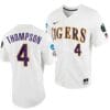 Jordan Thompson Jersey LSU Tigers #4 White 2023 College World Series NCAA Baseball