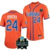 Josh Rivera Jersey Florida Gators #24 Orange NCAA 2023 College World Series Baseball