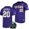 LSU Tigers Baseball Paul Skenes Jersey NCAA 2023 College World Series Purple #20