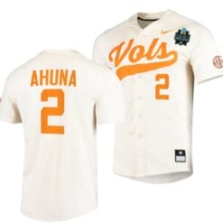 Maui Ahuna Jersey Tennessee Volunteers #2 Natural 2023 NCAA Baseball College World Series