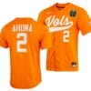 Maui Ahuna Jersey Tennessee Volunteers #2 Orange 2023 NCAA Baseball College World Series