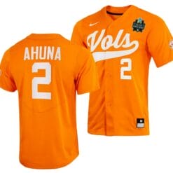 Maui Ahuna Jersey Tennessee Volunteers #2 Orange 2023 NCAA Baseball College World Series
