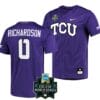 Tre Richardson Jersey NCAA 2023 College World Series TCU Horned Frogs Baseball Purple #0