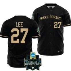 Bennett Lee Jersey Wake Forest Demon Deacons Baseball NCAA 2023 College World Series Black #27