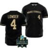 Rhett Lowder Jersey Wake Forest Demon Deacons Baseball NCAA 2023 College World Series Black #4