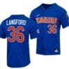 Wyatt Langford Jersey Florida Gators 2023 College World Series Royal #36 NCAA Baseball
