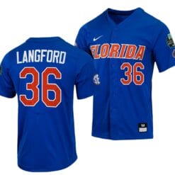 Wyatt Langford Jersey Florida Gators 2023 College World Series Royal #36 NCAA Baseball