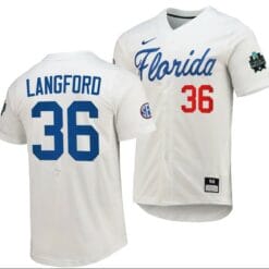 Wyatt Langford Jersey Florida Gators 2023 College World Series White #36 Replica NCAA Baseball