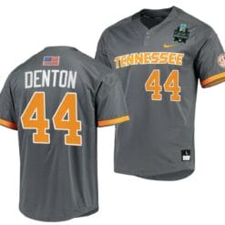 Zane Denton Jersey Tennessee Volunteers #44 Gray 2023 NCAA Baseball College World Series
