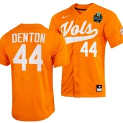 Zane Denton Jersey Tennessee Volunteers #44 Orange 2023 NCAA Baseball College World Series