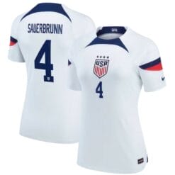 Becky Sauerbrunn Jersey USWNT 2022-23 Home Breathe Stadium Replica White