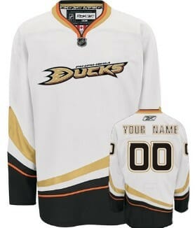 Custom Anaheim Ducks Jersey Name And Number White