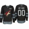 Custom Arizona Coyotes Jersey Name And Number 1917-2017 Black 100th Anniversary NHL
