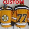 Custom Boston Bruins Jersey Name And Number 1959-60 CCM Vintage Throwback Yellow