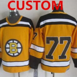 Custom Boston Bruins Jersey Name And Number 1959-60 CCM Vintage Throwback Yellow