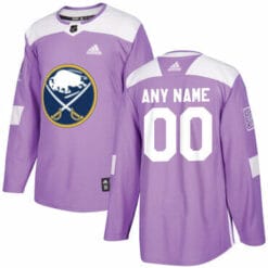 Custom Buffalo Sabres Jersey Name And Number Purple Pink Hockey Fights Cancer Practice