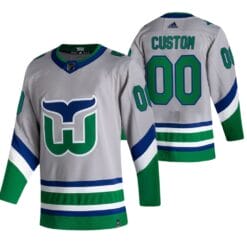 Custom Carolina Hurricanes Jersey Name And Number 2020-21 Reverse Retro Alternate Grey NHL