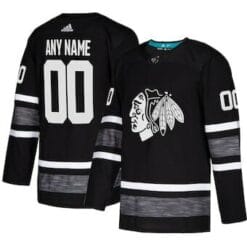 Custom Chicago Blackhawks Jersey Name And Number 2019 Black NHL All-Star Game Parley
