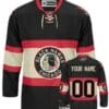 Custom Chicago Blackhawks Jersey Name And Number Black Third