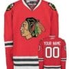 Custom Chicago Blackhawks Jersey Name And Number Red